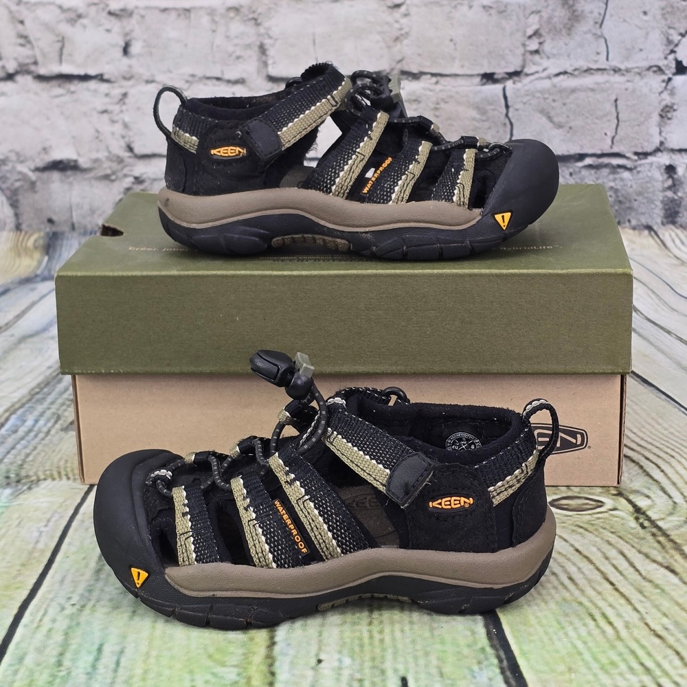 Keen Newport H2 Sandals Toddler Boys 9 Black Stone Waterproof Hiking Water Shoes - Picture 2 of 10